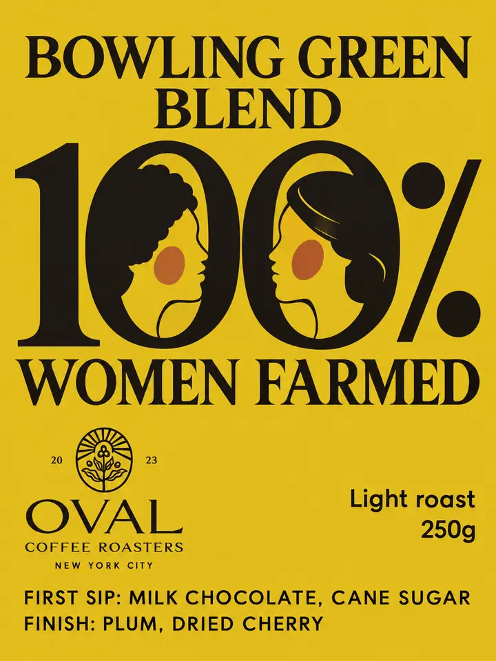Coffee bag label concept for Oval Coffee Roasters
